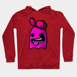 pink ghost with cap Hoodie